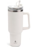 Manna Atlas Stainless Steel Tumbler with Silicone Straw Protector Stainless Steel Silicone 40 Oz, Bundle of 2