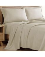 Cathay Home Sancturary Ultra-Soft Hypoallergenic Wrinkle Resistant Double-Brushed Microfiber Solid 4-Piece, Bundle of 2