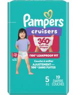 Pampers Diapers 19 Count, Bundle of 3