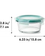 OXO Good Grips 2 Cup Smart Seal Glass Airtight Round Food Storage Container Glass, Bundle of 2