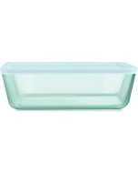 Pyrex Colors Tinted (11 Cup) Tinted Glass Large Rectangular Food Storage Container Glass Plastic, Bundle of 4