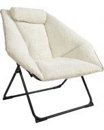 Urban Lifestyle Sherpa Hex Foldable Saucer Chair Foldable