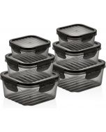cev home essentials 12-Piece Food Storage Container Set Plastic Dishwasher Safe 12-Piece, Bundle of 2