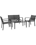 Devoko Outdoor Furniture Set 4 Glass 4 Piece