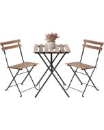 FDW 3 Pieces Folding Patio Furniture Set Bistro Portable