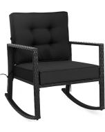 Tangkula Wicker Rocking Chair