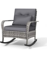 PeakPursuit Outdoor Wicker Rocking Chair