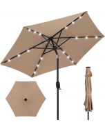 Best Choice Products 7.5ft Solar Umbrella LED Lighted Patio 7.5ft