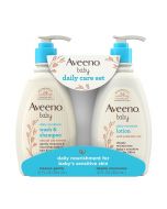 Aveeno Baby Daily Care Gift Set with Hypoallergenic, Bundle of 2