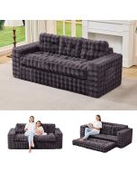 Hobestluk 3-Seater Sofa Boneless Couch with Tufted Button Design 2 in