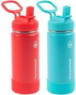 ThermoFlask 16oz Stainless Steel Water Bottle Stainless Steel 2-Pack, 16oz