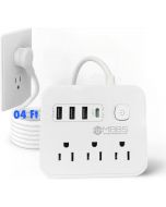 MBBS 4 ft Surge Protector Power Strip with USB Heavy Duty 4 ft, Bundle of 2