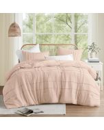Comfort Spaces Blush King Size Comforter Set Microfiber 3 Piece, Bundle of 2