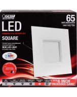 Feit Electric 6 inch LED Recessed Square Flat Panel Downlight Electric 6 inch, Bundle of 2