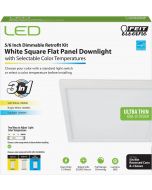 Feit Electric 74208 LED Square Flat Panel Downlight Electric, Bundle of 2