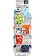 Fit & Fresh Stak Pak Set Plastic 6 Piece, Bundle of 2