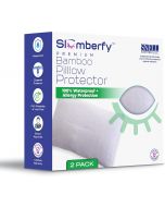 Slumberfy Queen Size Waterproof Bamboo Pillow Protector Waterproof Pack of 2, 20x30 in, Bundle of 2