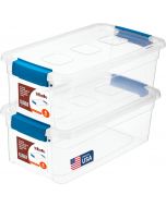 Tribello Clear Plastic Storage Bins with Lids Stackable Storage Plastic