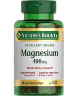Nature's Bounty Magnesium 400 mg Softgel Pack of 1, Bundle of 3