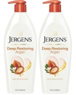 Jergens Deep Restoring Argan Oil Moisturizer Pack of 2, 16.8 oz, Bundle of 2