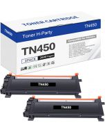 Toner H-Party TN450 Black Toner Cartridge Compatible Replacement for Brother 2-Pack, Bundle of 2
