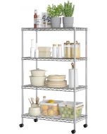 Seville Classics Solid Steel Wire Shelving Storage Unit Adjustable Shelves Organizer Rack