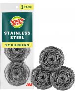 Scotch-Brite Stainless Steel Scrubbers Stainless Steel Metal, Bundle of 9