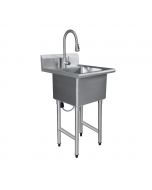 Stainless Steel Sink with Faucet 64 cm x 56.89 cm x 55.11 cm / 25.20'' × 22.40'' × 21.70''