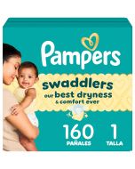 Pampers Hypoallergenic Baby Diapers Swaddlers Size 1 / 160 Units