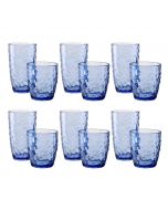 12-Piece Hammered Glass Set