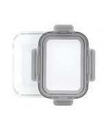 Just Cook 8-Piece Rectangular Glass Containers with Expandable Silicone Lids