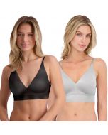 Anne Klein Shiny Fabric Bra 2 Units