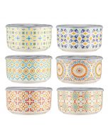 Signature Housewares Storage Container with Plastic Lids Set 6 Pieces