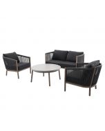 Yotrio Outdoor Steel Patio Set 4 Pieces
