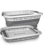 Brookstone Folding Clothing Basket 2 Units