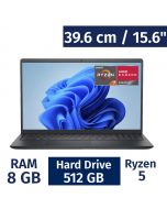 Dell 39.6 cm / 15. 6” Inches Laptop AMD Ryzen 8 Gigabytes / 512 Gigabytes LDC15255-A407BLK