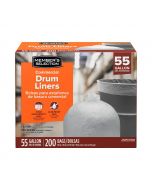 Selection High-Density Trash Bags with Leak Proof Seal 200 Units / 208 L / 55 gal