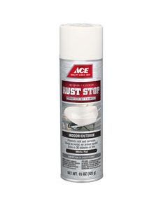 Ace Rust Stop Flat White Spray Paint 15 oz
