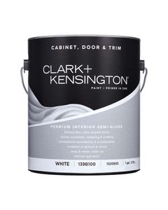 Clark+Kensington Semi-Gloss White Cabinet/Door/Trim Paint Interior 1 gal