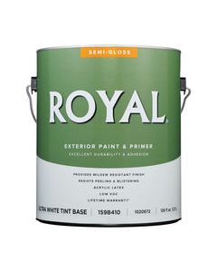 Royal Semi-Gloss Tint Base Ultra White Base Paint Exterior 1 gal