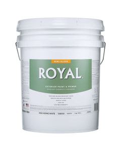 Royal Semi-Gloss High Hiding White Water-Based Paint Exterior 5 gal