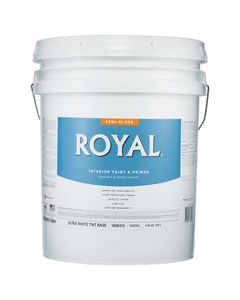 Royal Semi-Gloss Tint Base Ultra White Base Paint Interior 5 gal
