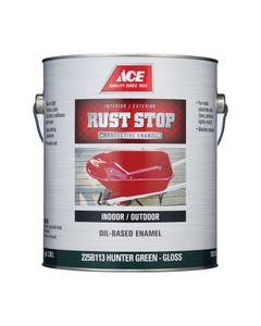 Ace Rust Stop Indoor / Outdoor Hunter Green Oil-Based Enamel Rust Preventative Paint 1 gal