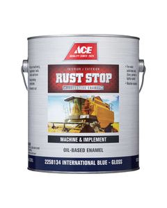 Ace Rust Stop Indoor/Outdoor Gloss International Blue Oil-Based Enamel Rust Prevention Paint 1 gal