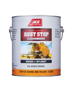 Ace Rust Stop Indoor/Outdoor Gloss School Bus Yellow Oil-Based Enamel Rust Preventative Paint 1 gal