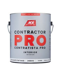 Ace Contractor Pro Flat Tint Base Ultra White Base Paint Interior 1 gal