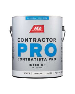 Ace Contractor Pro Eggshell White Water-Based Paint Interior 1 gal