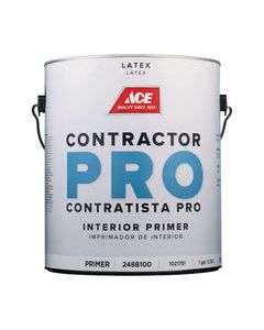 Ace Contractor Pro Primer - Goes on White Flat Latex Primer 1 gal