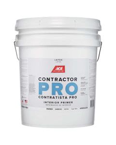 Ace Contractor Pro Primer - Goes on White Flat Latex Primer 5 gal