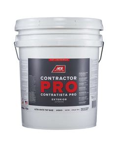 Ace Contractor Pro Flat Tint Base Ultra White Base Paint Exterior 5 gal